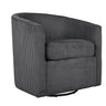 Swivel Accent Chair With U Backrest, Plush Cushion Living Room Furniture