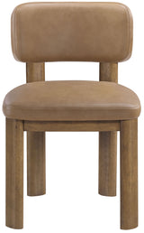 Paloma - Vegan Leather Upholstered Dining Chair (Set of 2) - Brown Frame