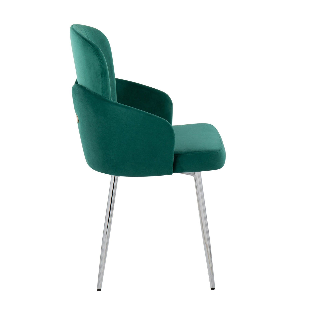 Dahlia - Contemporary Dining Chair (Set of 2) - Chrome Metal