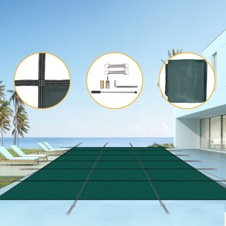 16 X 32 Ft Inground Pool Safety Cover, Rectangle