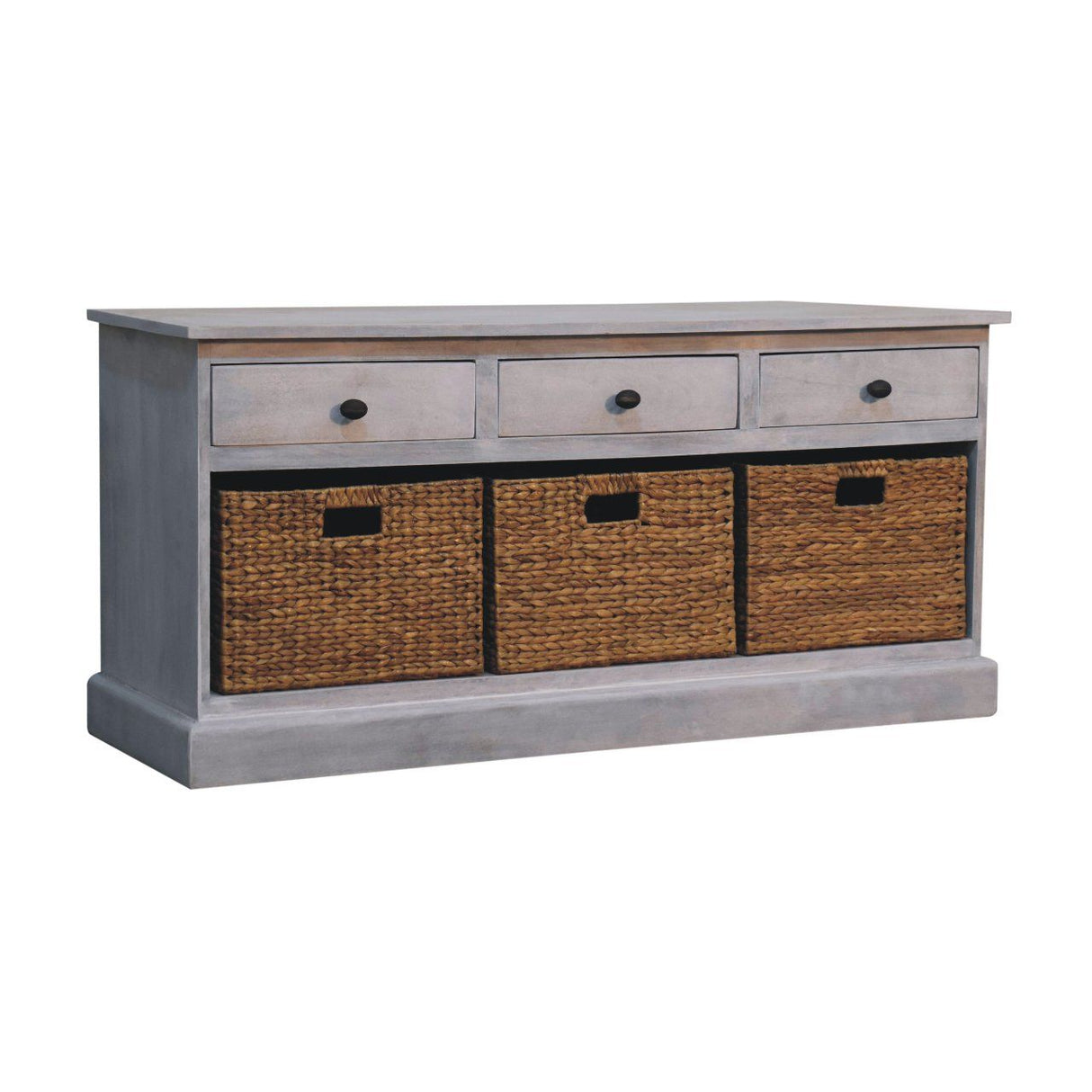 Basket Storage Cabinet - Gray Ash