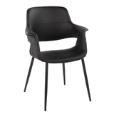 Vintage Flair - Faux Leather Chair (Set of 2) - Black