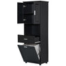 Tall Bathroom Cabinet With Tilt-Out Laundry Basket And Upper Storage