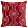Holiday Throw Pillow With Snowflake Embroidery