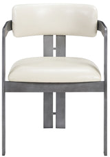 Aurum - Vegan Leather Upholstered Dining Chair With Gray Base (Set of 2)