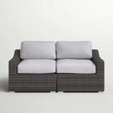 Chic Wide Outdoor Loveseat With Cushions