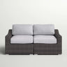 Chic Wide Outdoor Loveseat With Cushions