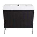 Freestanding Bathroom Vanity With Resin Sink And Storage Cabinet