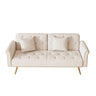 Luxurious Velvet Sofa Bed With Nail Head Trim And Matching Pillow