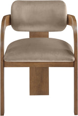Cedra - Velvet Performance Fabric Upholstered Dining Chair (Set of 2) - Brown Frame