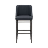 Marvin - Steel Frame Faux Leather Upholstered Bar Height Barstool