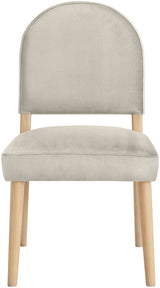 Varinelle - Velvet Dining Chair (Set of 2) - Natural Frame