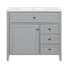 Bathroom Vanity With Sink, Cabinet With 3 Drawers And Adjustable Shelf