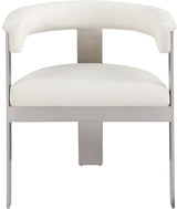 Romeo - Faux Leather Dining Chair With Silver Base (Set of 2)