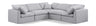 Indulge - Linen 5 Piece Modular Corner Sectional