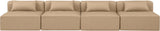 Cube - Modular 4 Piece Armless Sofa - Tan