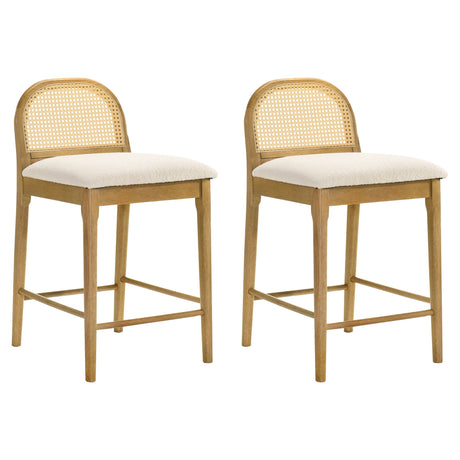 Lucio - Modern Farmhouse Wood Counter Height Kitchen Bar Stool