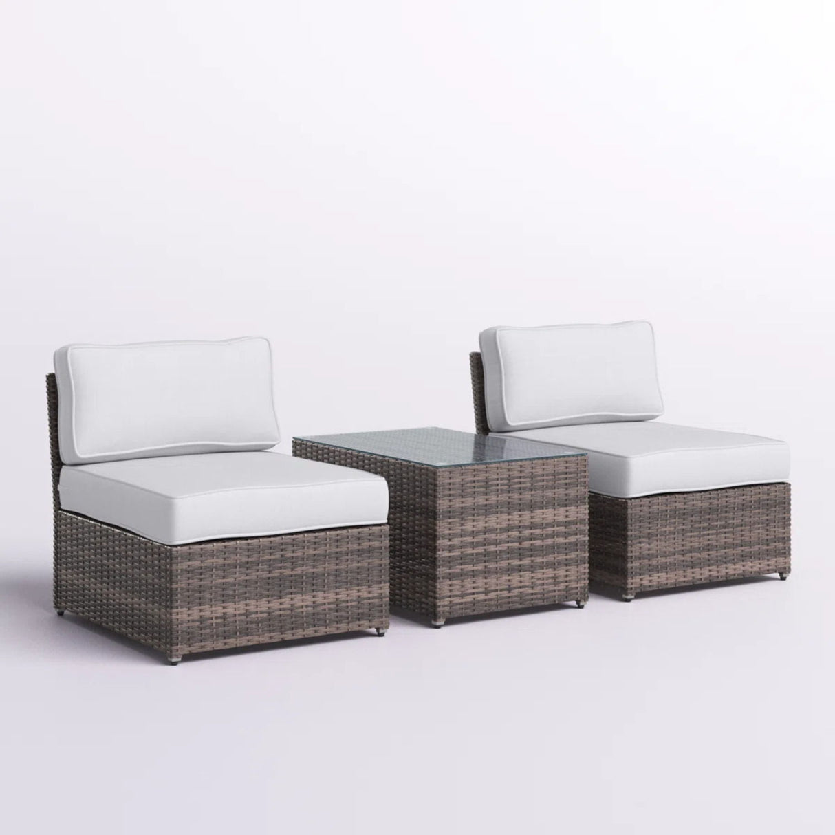 Modern Wicker Outdoor Seating Set With Cushions