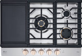 LG STUDIO CBGS3028N gas cooktop angled view