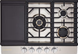 LG SIGNATURE CBGU3039X Gas Cooktop angled top view