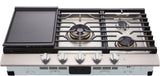 LG SIGNATURE CBGU3639X Gas Cooktop angled top view