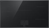 LG STUDIO CBIS3618BE induction cooktop top view lit