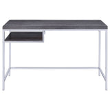 Rectangular Writing Desk, Compact Size For Home Office - Gray