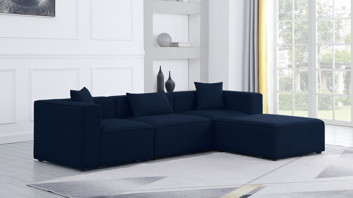 Cube - Linen 4 Piece Modular Sectional With Chaise