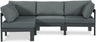 Nizuc - Outdoor Patio 4 Piece Modular Sectional With Gray Frame