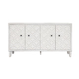 Accent Cabinet 4 Door Wooden Cabinet Sideboard Buffet Server Cabinet Storage Cabinet, For Living Room, Entryway, Hallway, Office, Kitchen And Dining Room - White Wash