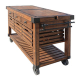 Kaif - Kitchen Cart - Distressed Chestnut