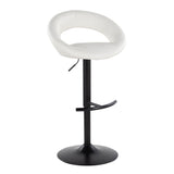 Posh - Contemporary Adjustable Barstool With Swivel & Rounded T Footrest (Set of 2)