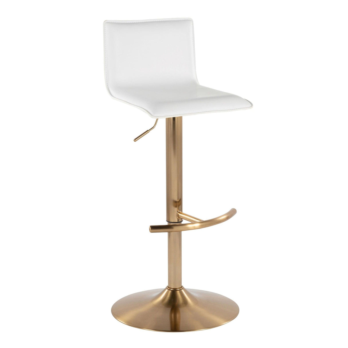 Mara - Adjustable Barstool (Set of 2) - Gold Metal