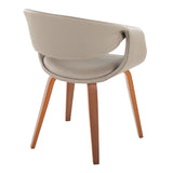 Curvo - Upholstered Chair (Set of 2) - Walnut Wood Legs