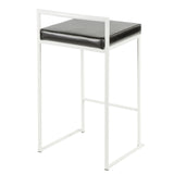 Fuji - Contemporary Stackable Counter Stool (Set of 2) - White Frame