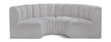 Arc - Boucle Fabric 4 Piece U-Shaped Modular Sofa
