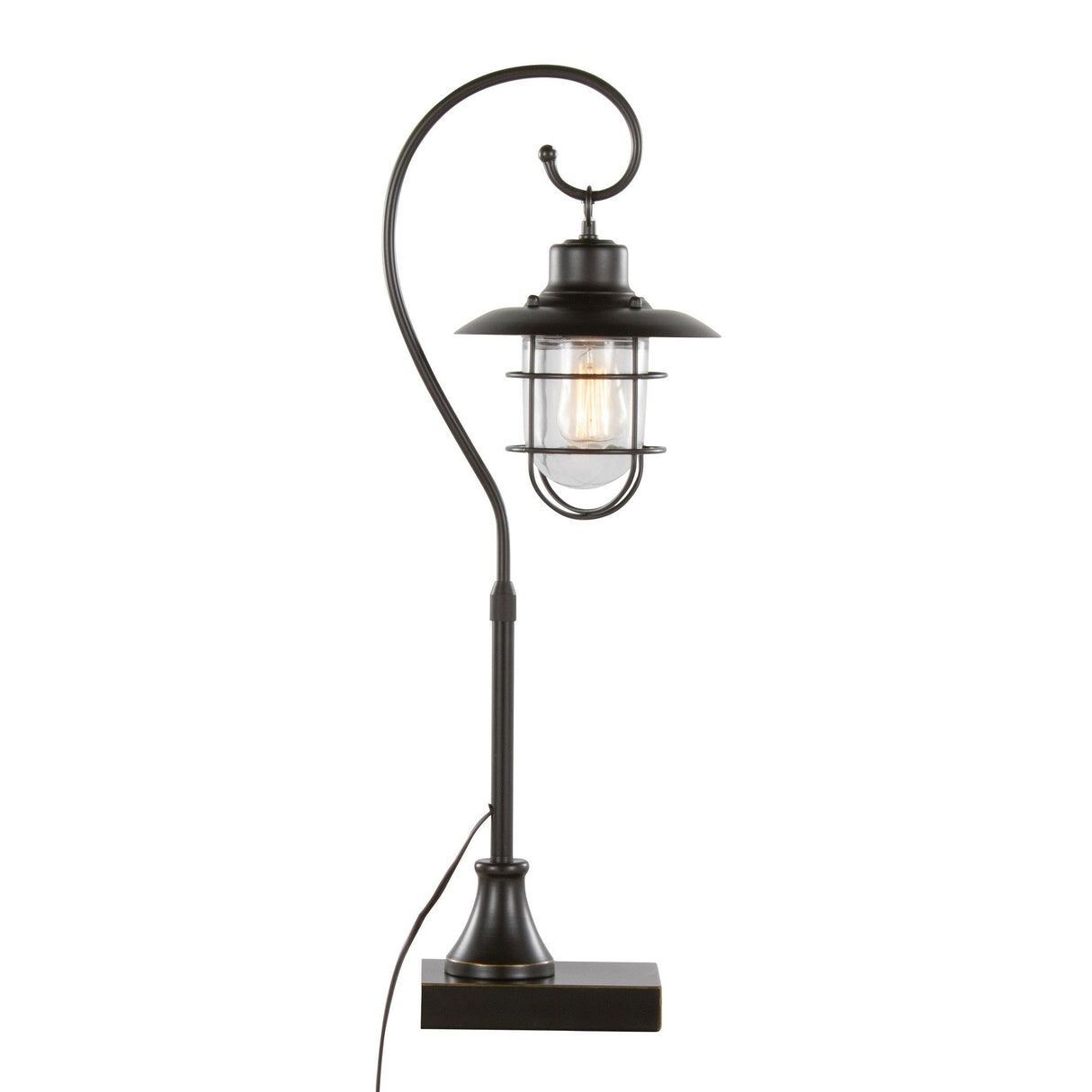 Landen - 33" Metal Task Lamp (Set of 2) - Oil Rubbed Bronze With Clear Glass Shade from Grandview Gallery