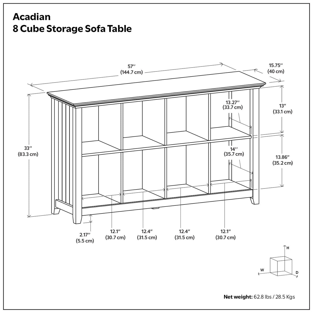 Acadian - Handcrafted Cube Storage