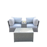 Comfortable Modern Patio Rattan Sectional Set With Cushions