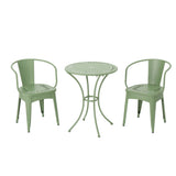 Ambrosia - 3 Piece Bistro Set With Leaf Motifs Top And Seat