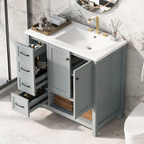 Modern Bathroom Vanity With Sink Top, 2 Doors And 2 Drawers