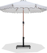 Amalfi - Aluminum Patio Umbrella - Black Base / Light Brown Pole