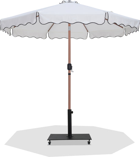 Amalfi - Aluminum Patio Umbrella - Black Base / Light Brown Pole