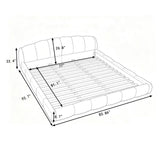 Upholstered Platform Bed Frame, Low Profile Floor Bed, No Box Spring Required
