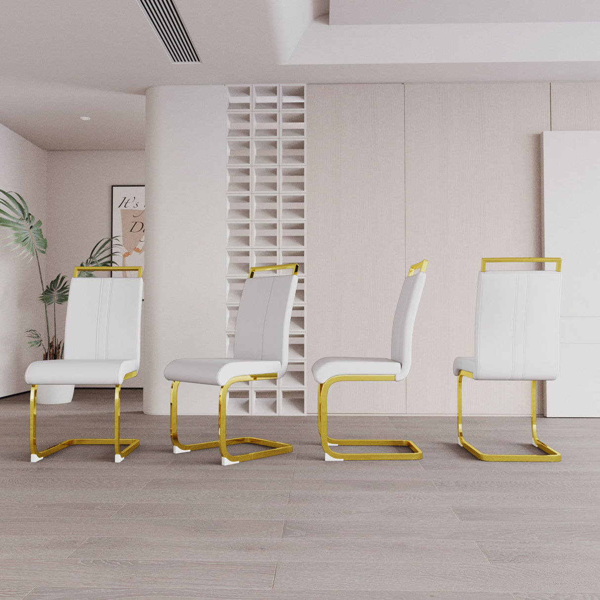 Side Dining Room Chair, Padded Seat High Back