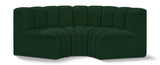 Arc - Boucle Fabric 3 Piece Modular U-Shaped Sofa