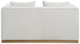 Alfie - Linen Textured Fabic Loveseat