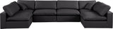 Comfy - 6 Piece Faux Leather Modular Armless Sectional