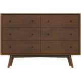 Caroline - Mid-Century Modern Solid Wood Dresser - Brown