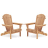 Lounge Patio Chair For Garden Outdoor Wooden Folding Adirondack Chair (Set of 2) Solid Cedar Wood Lounge Patio Chair For Garden